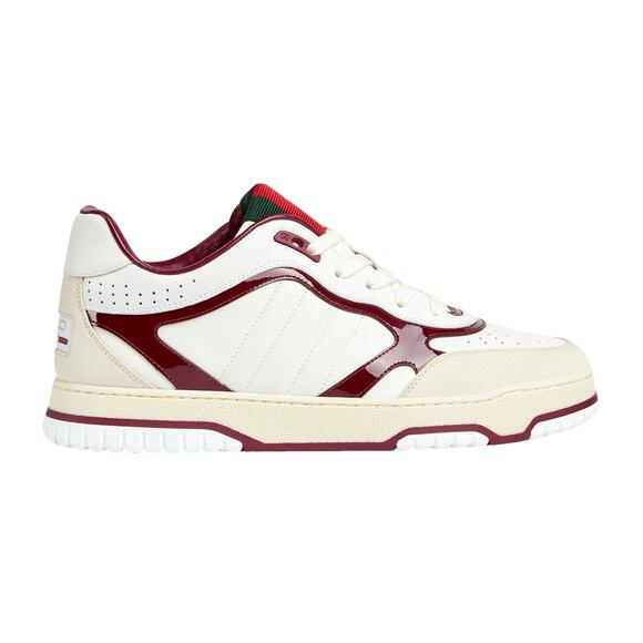 GUCCI Re-Web Sneaker White Leather 786186 Men\'s Size 11.5 US 12 $1150 NEW
